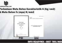 perbedaan mutu beton k dan fc
