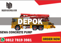 sewa pompa beton rental concrete pump depok